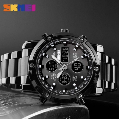 Picture of SKMEI 1389 Japan Movement Men's Luxury Wrist Watch-Black