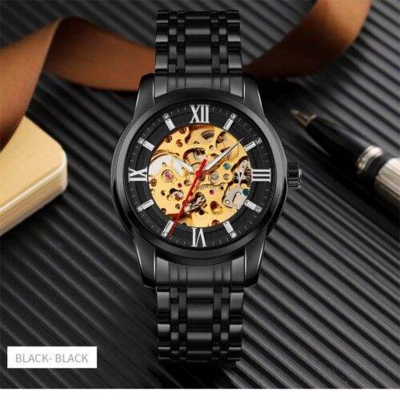 Picture of Skmei 9222 Luxury Design Automatic Mechanical Waterproof Watch for Men-Black