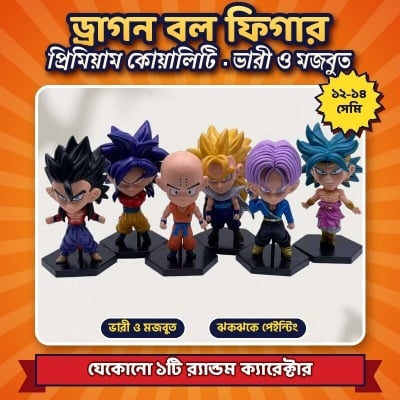 Picture of Dragon Ball Premium Chibi Action Figure – Heavy Solid Collectible with Stand, 12–14 cm (1 Random Character)