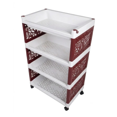 Picture of Premium Multipurpose Rack 4 Step(White+Maroon)-TEL