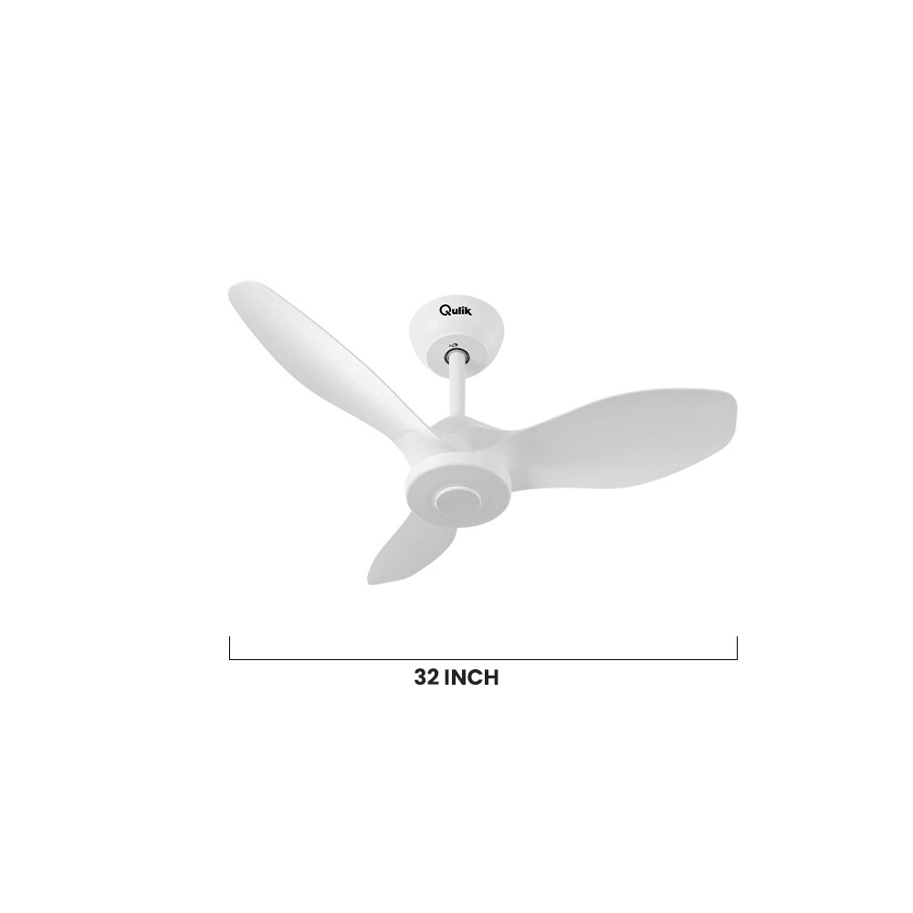 Picture of Qulik Spinner Pro 32" - Modern Decorative Silent ABS Blade with Remote Ceiling Fan | Free Delivery