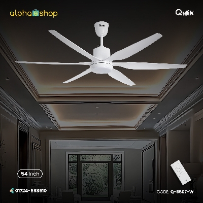 Picture of Qulik Silex 54"- Modern Decorative Silent ABS Blade Under light with Remote Ceiling Fan  | Free Delivery