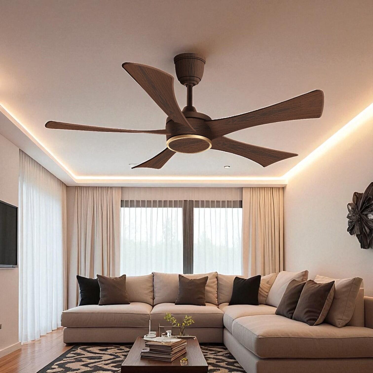 Picture of Qulik Falcon 53" Decorative Energy Saving BLDC Remote Control Underlight Ceiling Fan | Free Delivery