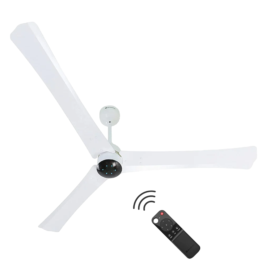 Picture of Atomberg Renesa+ 56" 35W BLDC motor Energy Saving Anti-Dust Speed Indicator Light Ceiling Fan with Remote Control (Pearl White) | Free Delivery-White