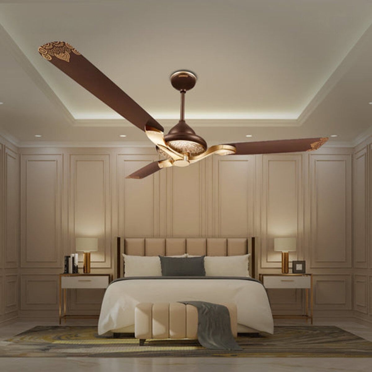 Picture of Luminous Jaipur Mahal 52'' (Tan Brown) L-200 | Free Delivery-Tan Brown