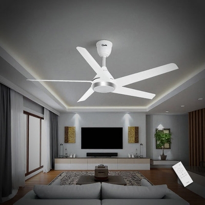Picture of Qulik Alpha Edge 5B 53"- Decorative Energy Saving BLDC Remote Control Ceiling Fan (Parle White) | Q-6577-PW | Free Delivery-Parle White