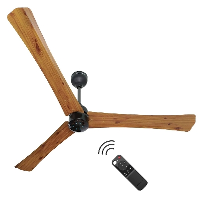 Picture of Atomberg Renesa+ 56" 35 Watt BLDC Motor Energy Saving Anti-Dust Speed Indicator Light Ceiling Fan With Remote Control (Golden OakWood) Pack AT-102 | Free Delivery-Golden OakWood