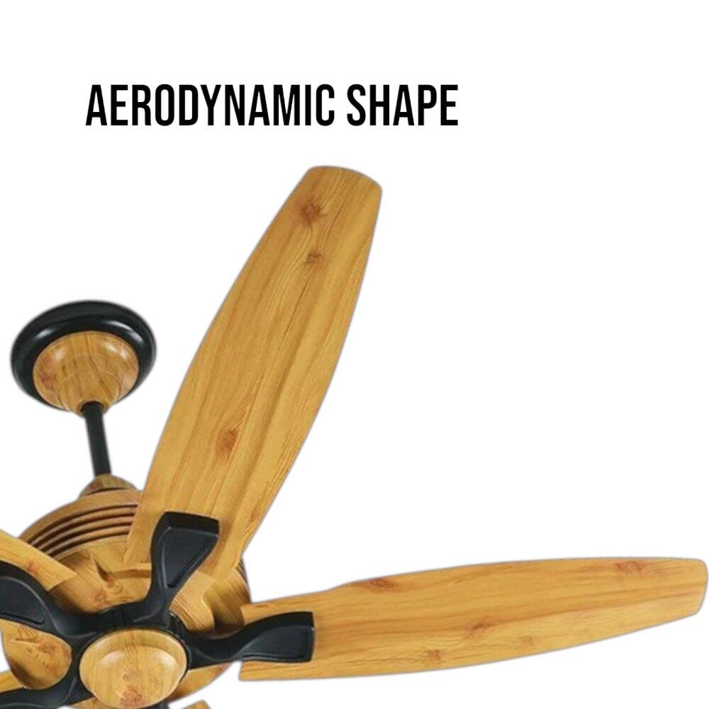 Picture of Pakhtun Penta 5 -56 Inch BLDC Inverter Remote Control Ceiling Fan (Light Wood) | PK-112 | Free Delivery-Gold