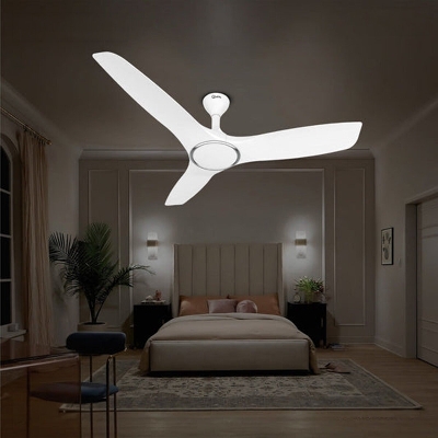 Picture of Qulik Aerovane 52" Modern Decorative Silent ABS Blade Remote Ceiling Fan (White) Q-6572-W | Free Delivery-White