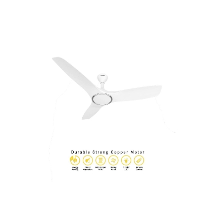 Picture of Qulik Aerovane 52" Modern Decorative Silent ABS Blade Remote Ceiling Fan (White) Q-6572-W | Free Delivery-White