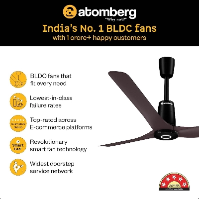 Picture of Atomberg Aris Contour Smart 48" BLDC Ceiling Fan (Umber Brown) | AT-145 | Free Delivery-Umber Brown