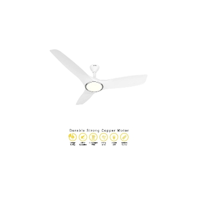 Picture of Qulik Aerovane UL 52" Modern Decorative Silent ABS Blade Remote Under Light Ceiling Fan (White) Q-6572-W-UL | Free Delivery-White