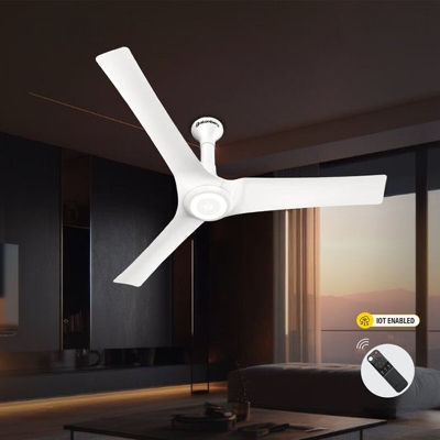 Picture of Atomberg Aris Starlight 48" Silent Energy Efficient BLDC Motor With Smart IoT And IR Remote Ceiling Fan (Marble White) AT-125 | Free Delivery-Marble White