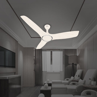 Picture of Qulik Aerovane 52" Modern Decorative Silent ABS Blade Remote Ceiling Fan (White Wood) Q-6572-WW | Free Delivery-White Wood