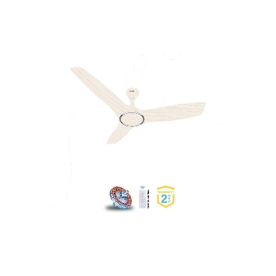 Picture of Qulik Aerovane 52" Modern Decorative Silent ABS Blade Remote Ceiling Fan (White Wood) Q-6572-WW | Free Delivery-White Wood