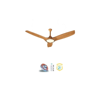 Picture of Qulik Aerovane UL 52" Modern Decorative Silent ABS Blade Remote Under Light Ceiling Fan (Light Wood) Q-6572-LW-UL | Free Delivery-Light Wood
