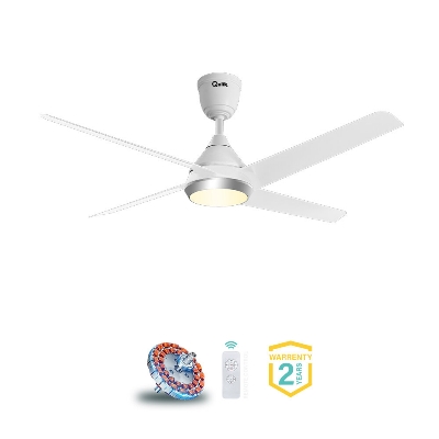 Picture of Qulik Alpha Edge 4B 53"- Decorative Energy Saving BLDC Remote Control Underlight Ceiling Fan (Parle White) | Q-6576-PW-UL | Free Delivery-Parle White