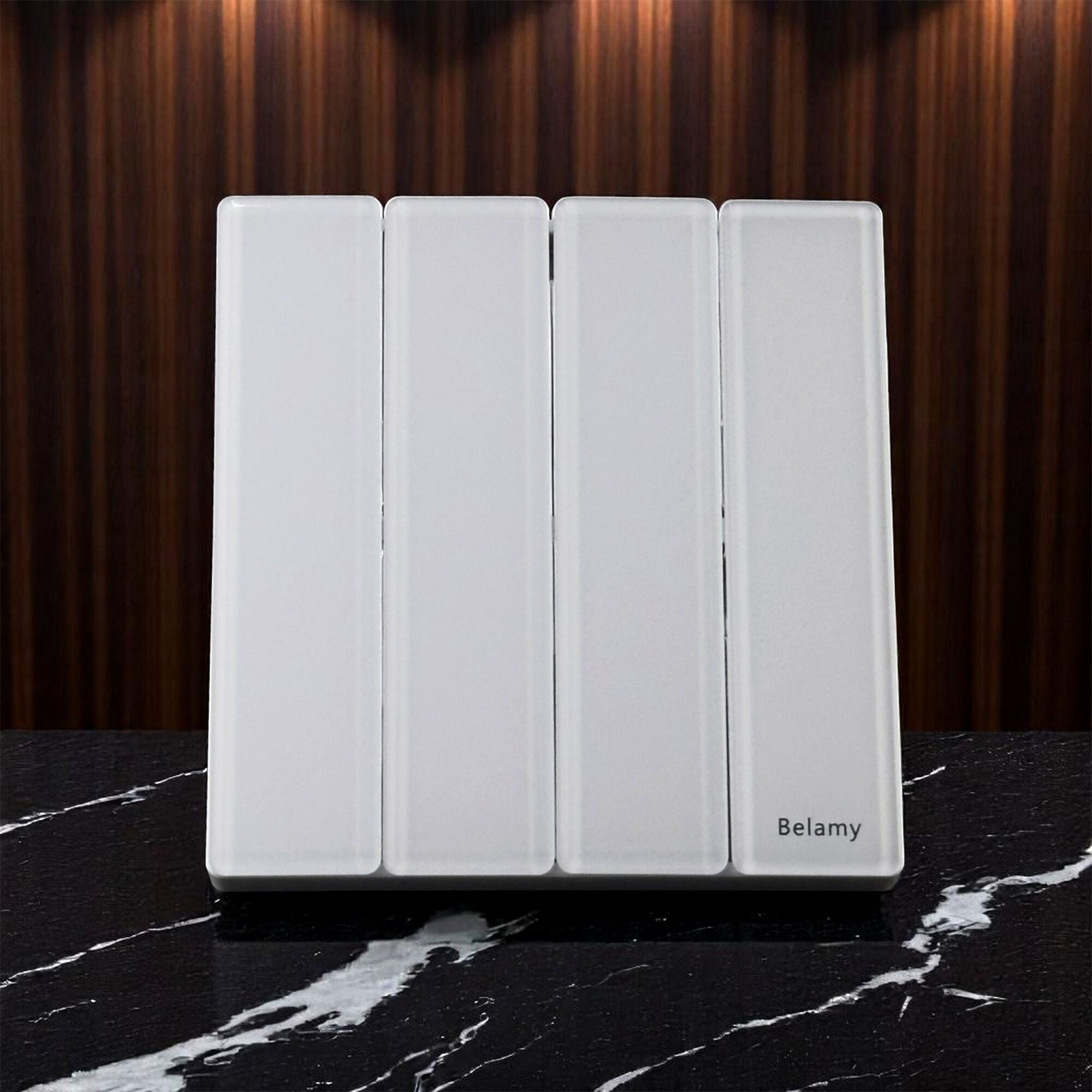 Picture of Belamy White 4 Gang 1 Way Switch | BE-150-SW-White