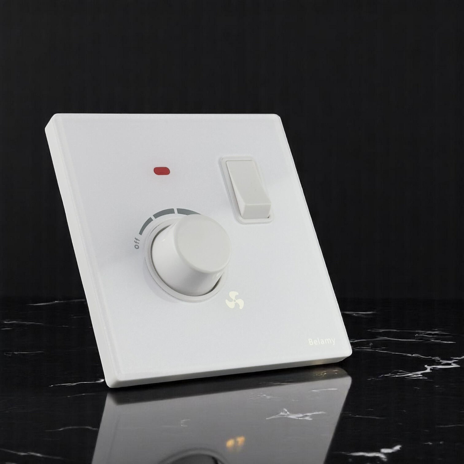 Picture of Belamy White 1 Dimmer With Switch | BE-157-SW-White