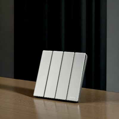 Picture of Belamy 4 Gang 1 Way Switch | BE-109-SW-Grey