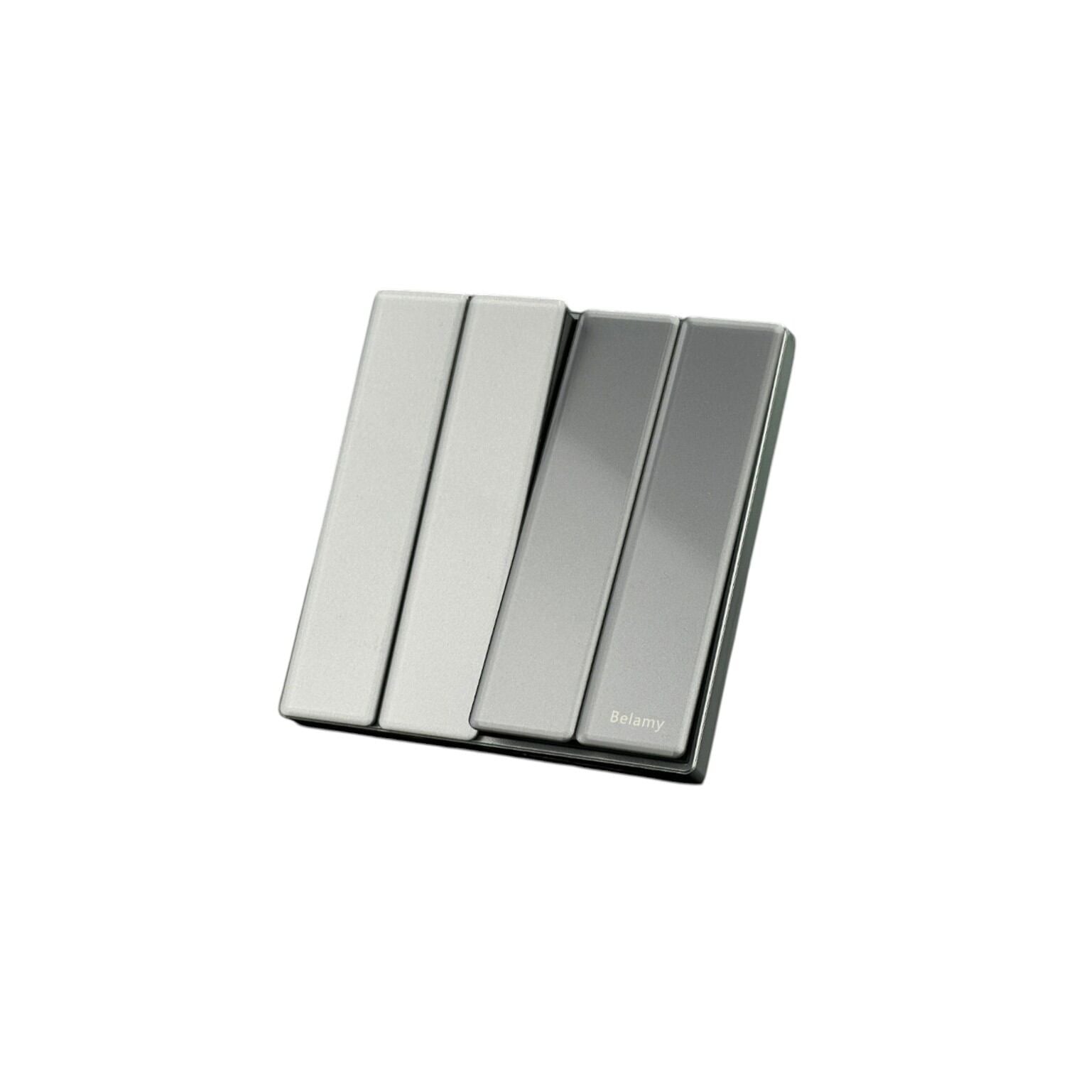 Picture of Belamy 4 Gang 1 Way Switch | BE-109-SW-Grey