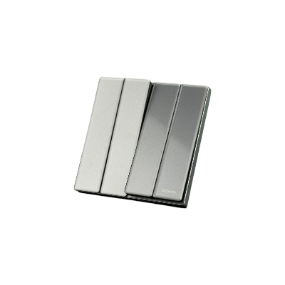 Picture of Belamy 4 Gang 1 Way Switch | BE-109-SW-Grey