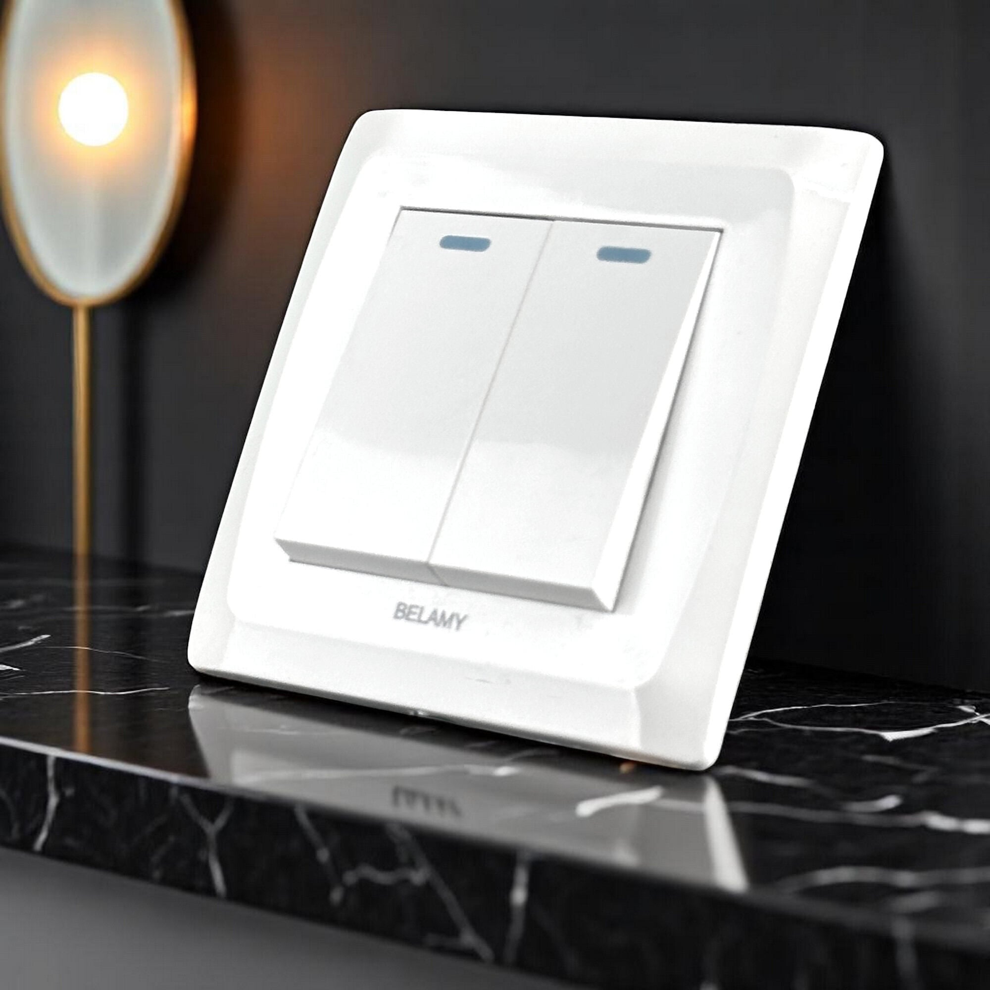Picture of Belamy White 2 Gang 1 Way | BE-120-SW-White