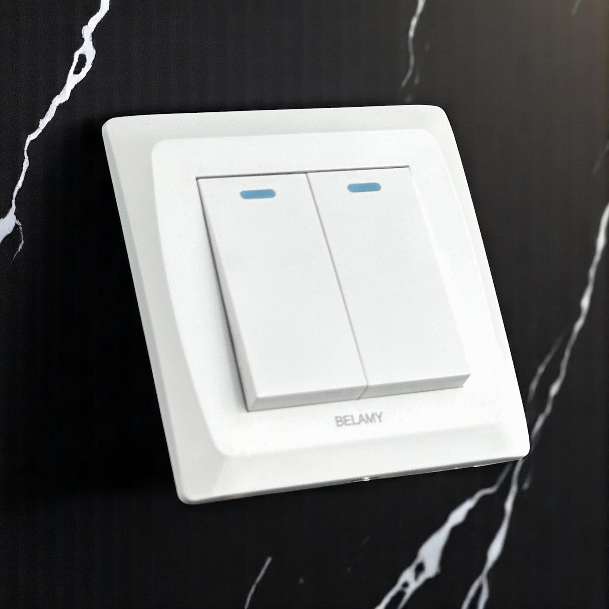 Picture of Belamy White 2 Gang 1 Way | BE-120-SW-White