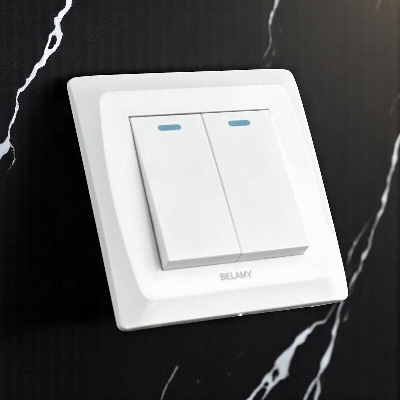 Picture of Belamy White 2 Gang 1 Way | BE-120-SW-White