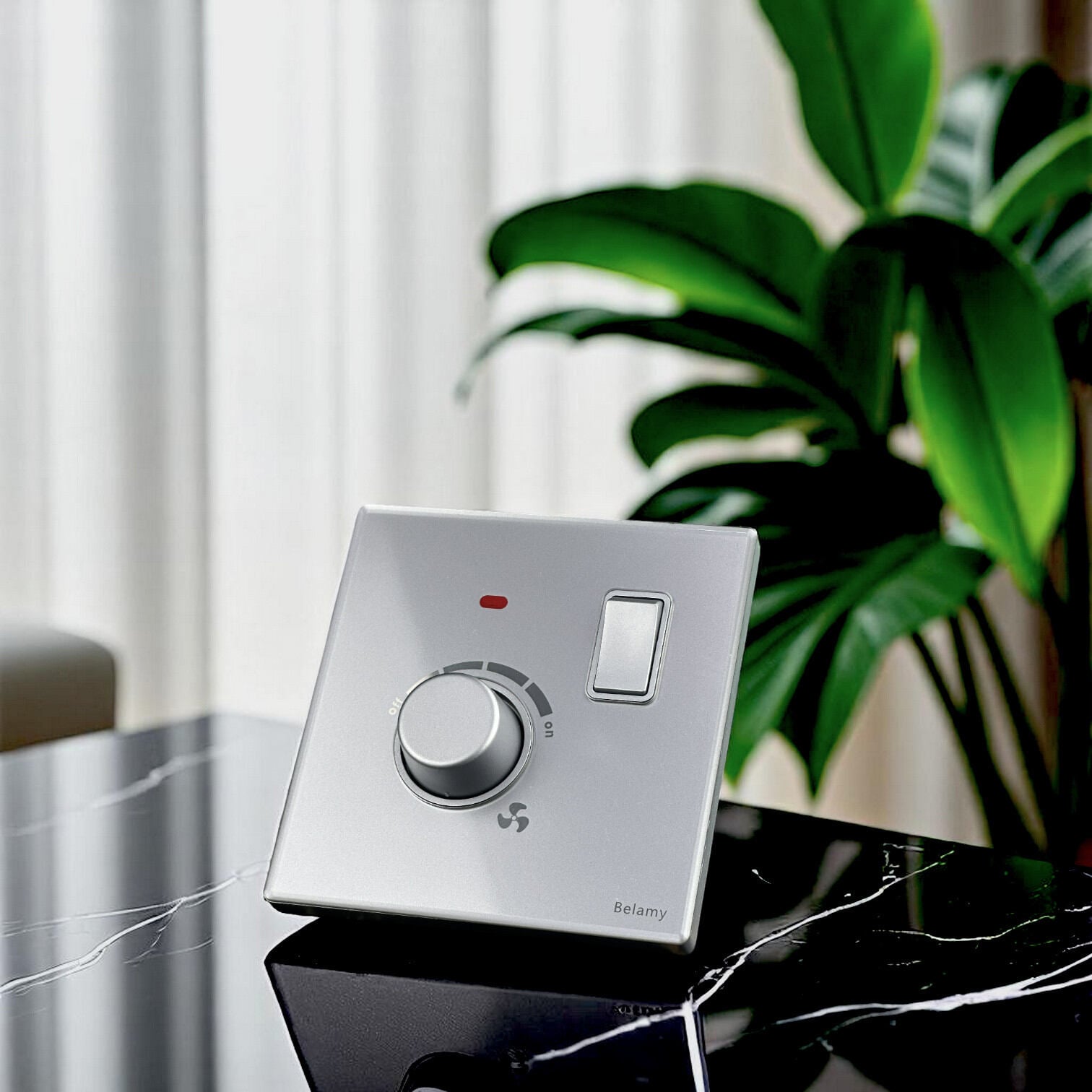 Picture of Belamy Sky Grey 1 Dimmer With Switch | BE-104-SW-Grey