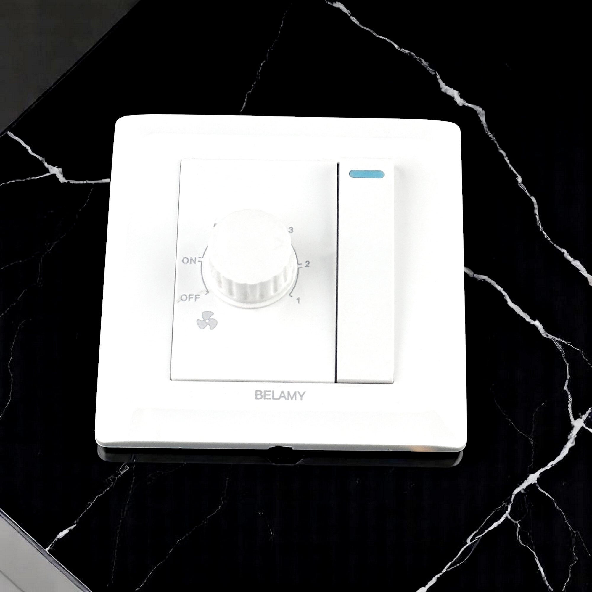 Picture of Belamy White Fan Dimmer With Switch | BE-126-SW-White