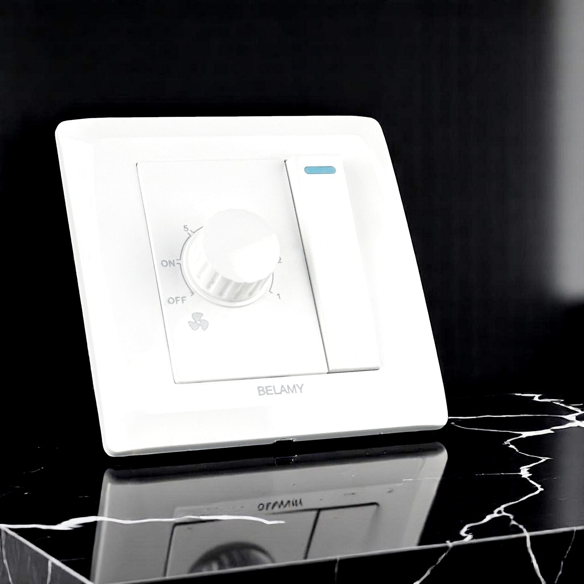 Picture of Belamy White Fan Dimmer With Switch | BE-126-SW-White