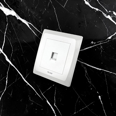 Picture of Belamy LK7 LANBAO Grey-White Telephone Socket | BE-168-SW-White