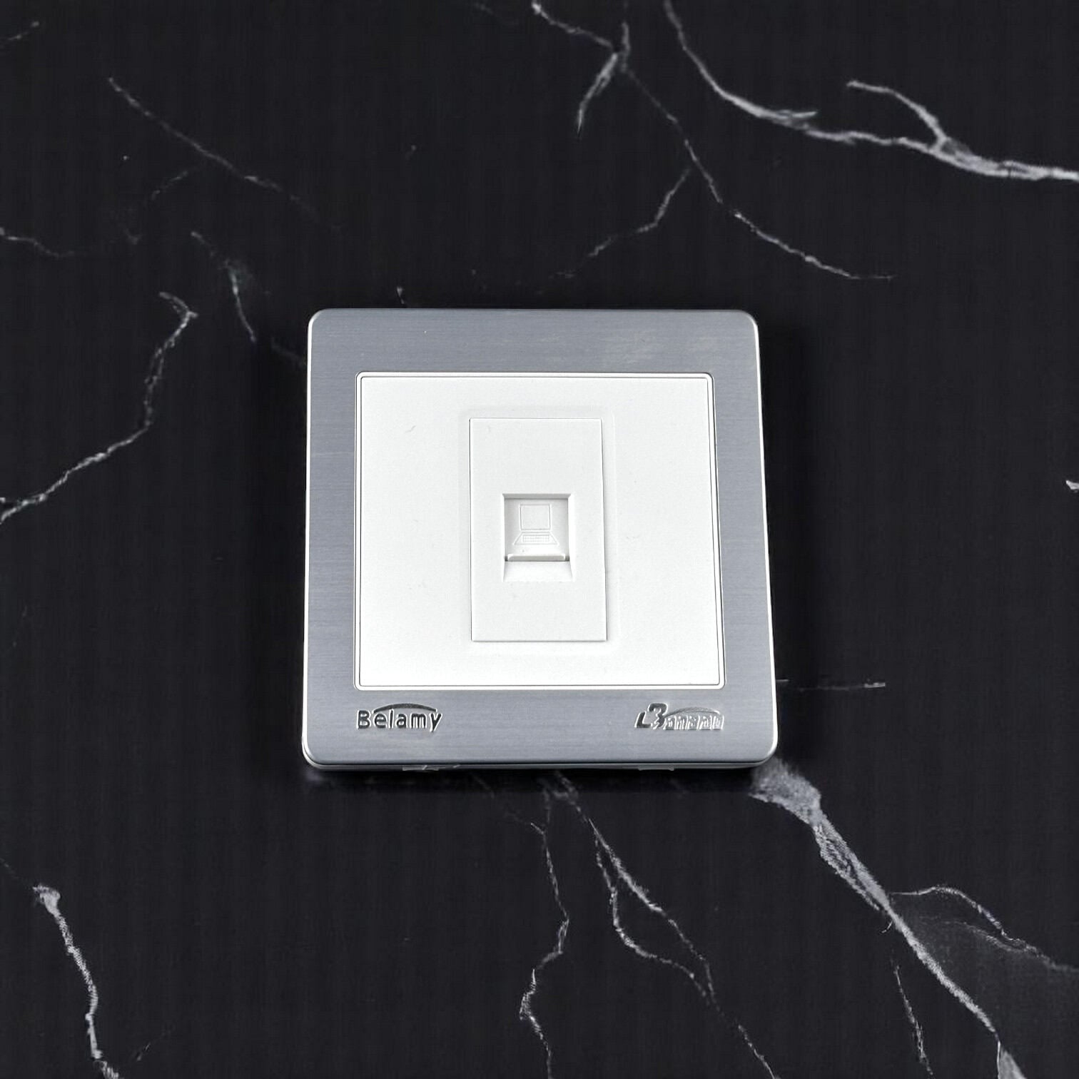 Picture of Belamy LK7 LANBAO Grey-White Internet Socket | BE-164-SW-White