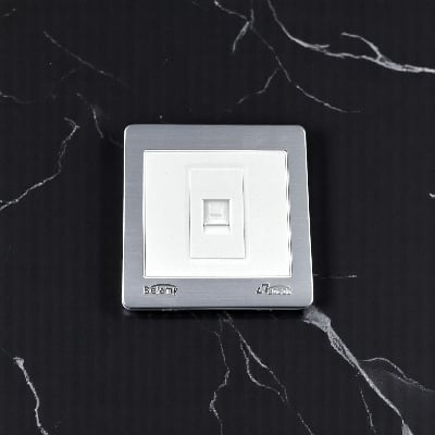 Picture of Belamy LK7 LANBAO Grey-White Internet Socket | BE-164-SW-White