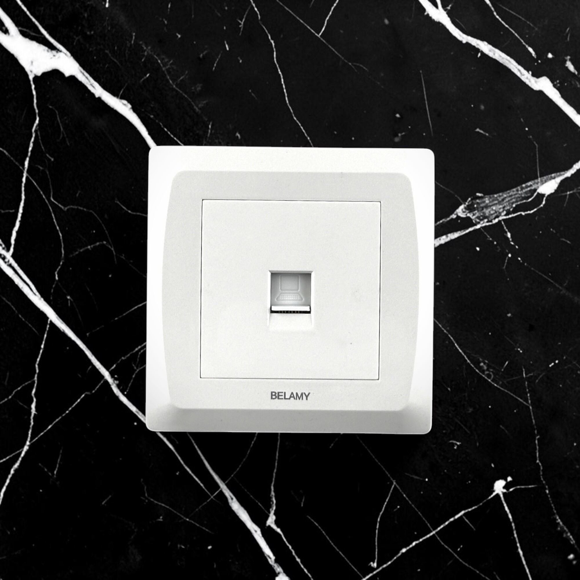 Picture of Belamy LK7 LANBAO Grey-White Internet Socket | BE-167-SW-White