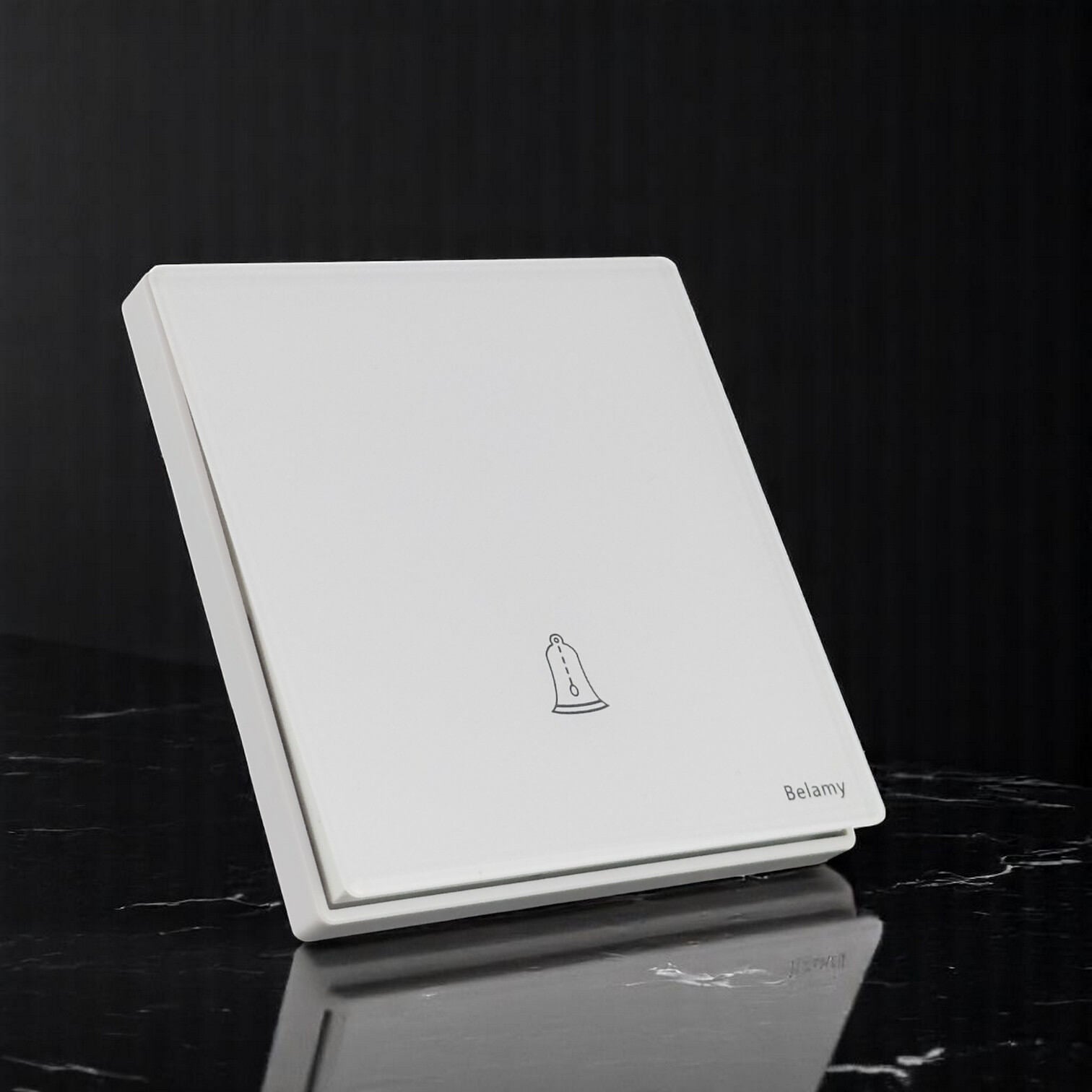 Picture of Belamy White Push Bell | BE-155-SW-Grey