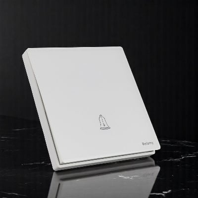Picture of Belamy White Push Bell | BE-155-SW-Grey
