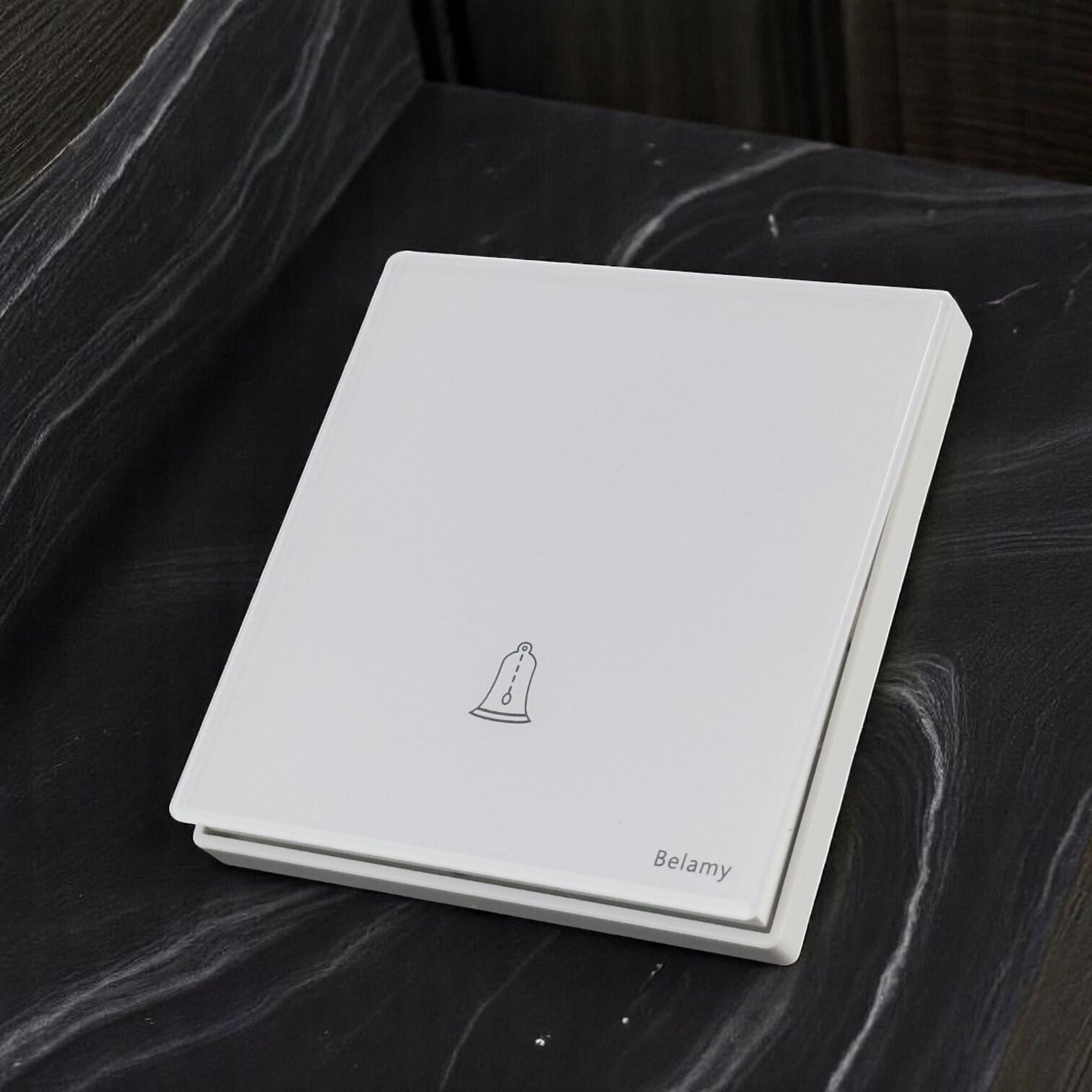 Picture of Belamy White Push Bell | BE-155-SW-Grey