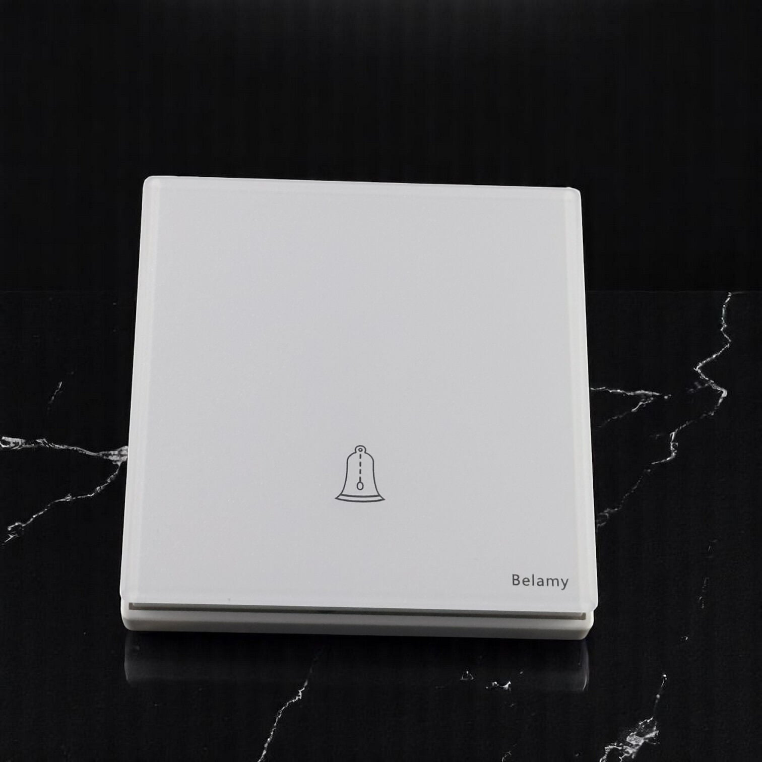 Picture of Belamy White Push Bell | BE-155-SW-Grey
