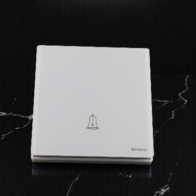 Picture of Belamy White Push Bell | BE-155-SW-Grey