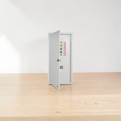 Picture of Havells Three Phase MCCB Incoming Outgoing MCB (Load Line) G Frame | 4 Way Capacity-Grey