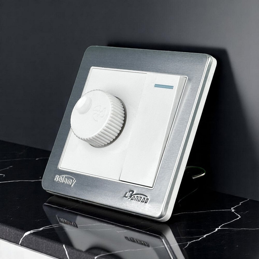 Picture of Belamy White-Grey Fan Dimmer With Switch | BE-121-SW-White