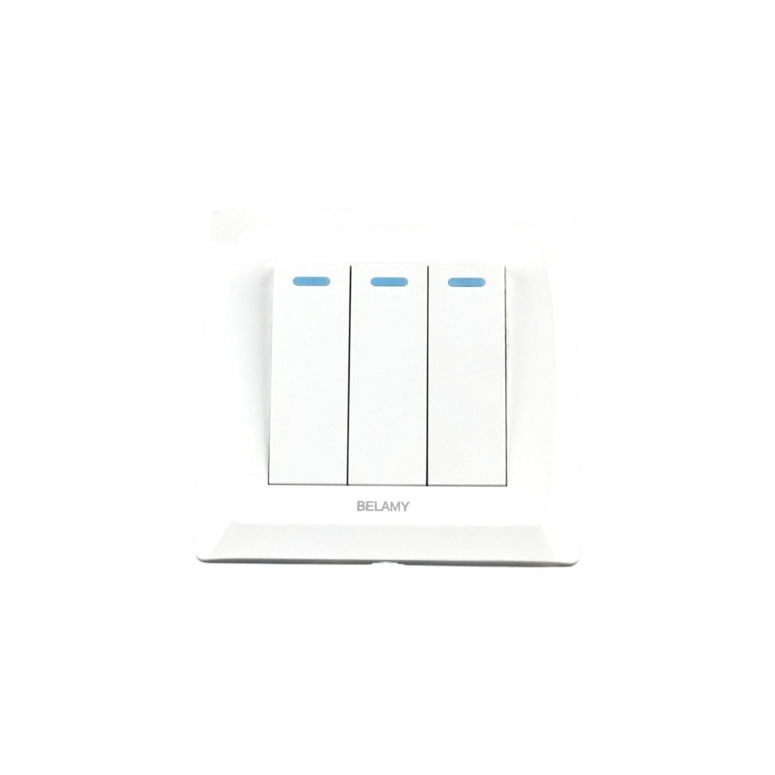 Picture of Belamy White 3 Gang 1 Way | BE-131-SW-White