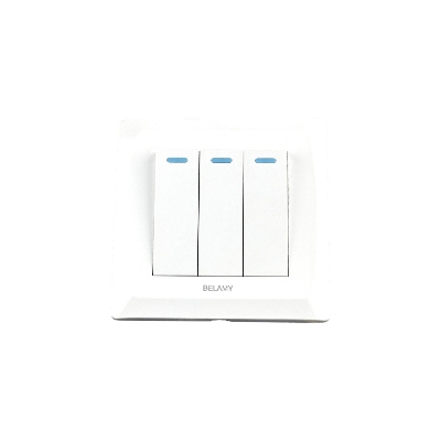 Picture of Belamy White 3 Gang 1 Way | BE-131-SW-White