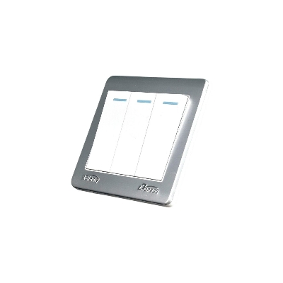 Picture of Belamy White-Grey 3 Gang 1 Way | BE-118-SW-White