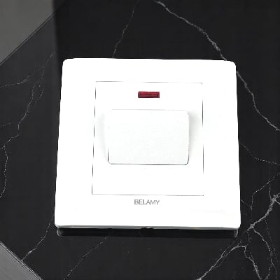 Picture of Belamy White 20A DP Switch With LED| BE-124-SW-White
