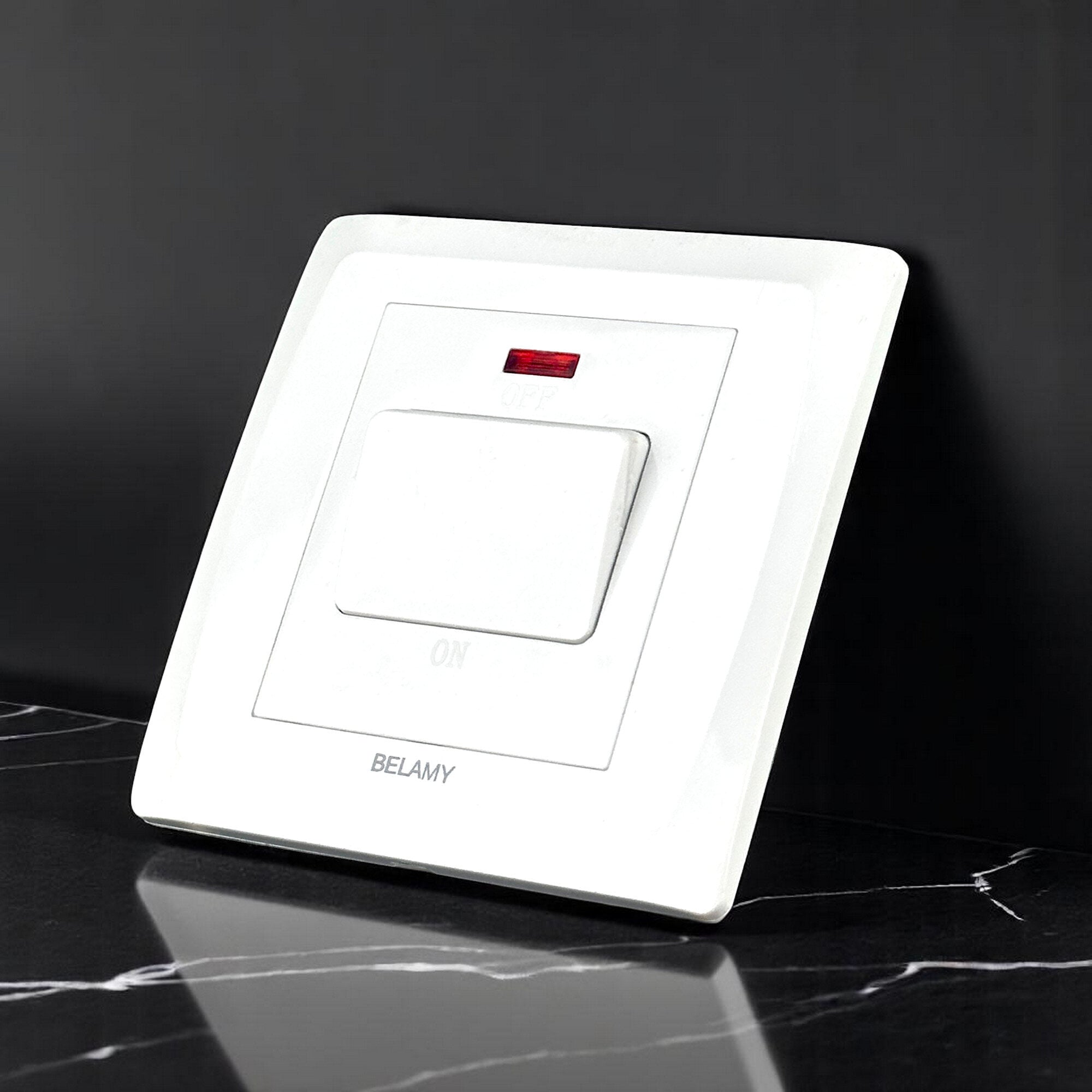 Picture of Belamy White 20A DP Switch With LED| BE-124-SW-White