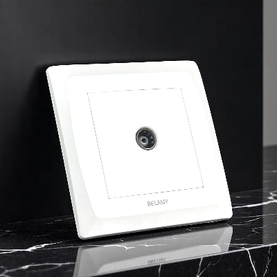 Picture of Belamy White Tv Socket | BE-116-SW-White