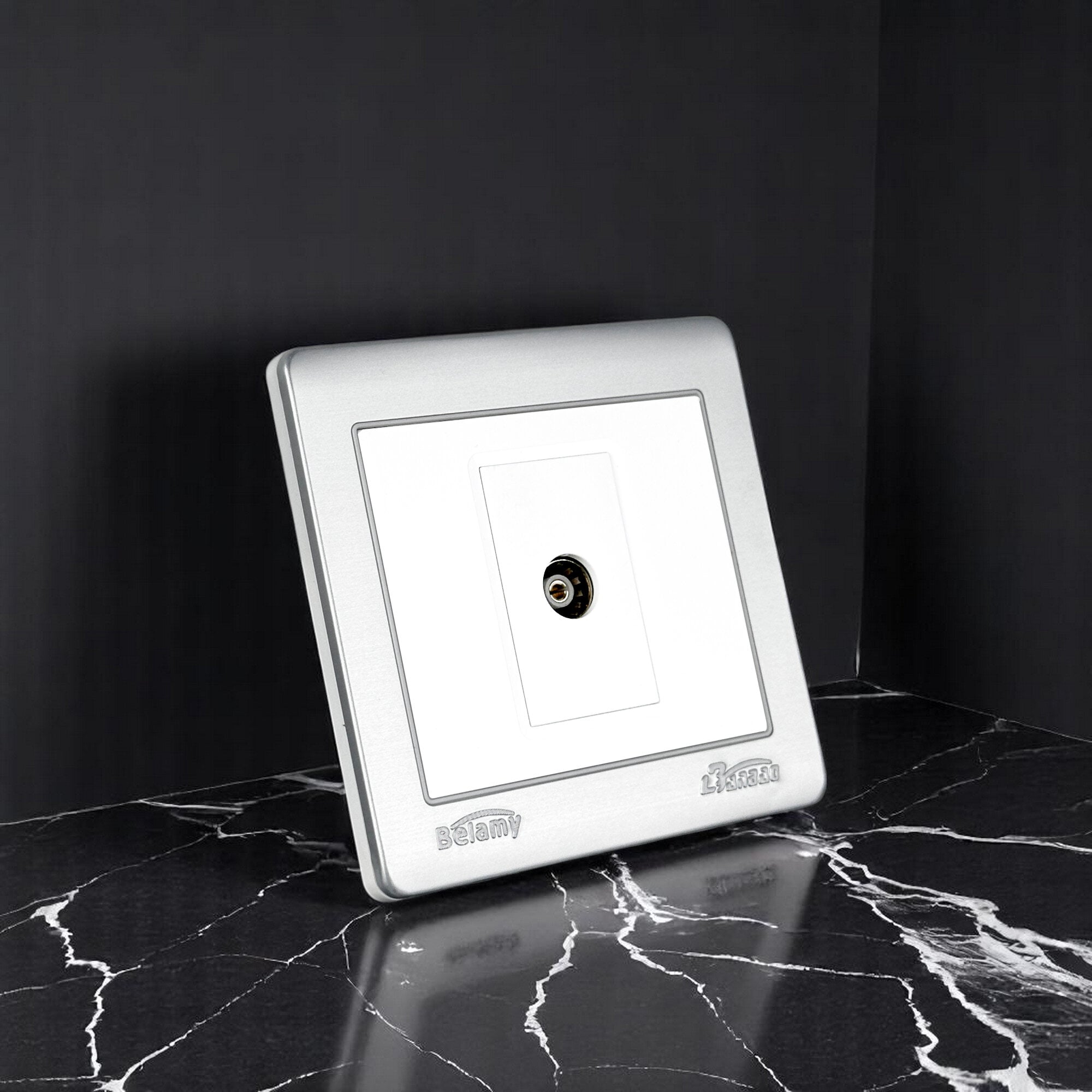 Picture of Belamy LK7 LANBAO Grey-White TV Socket | BE-166-SW-White